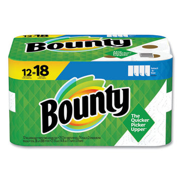 Bounty® Select-a-size Kitchen Roll Paper Towels, 2-ply, White, 5.9 X 11, 74 Sheets-roll, 12 Rolls-carton freeshipping - TVN Wholesale